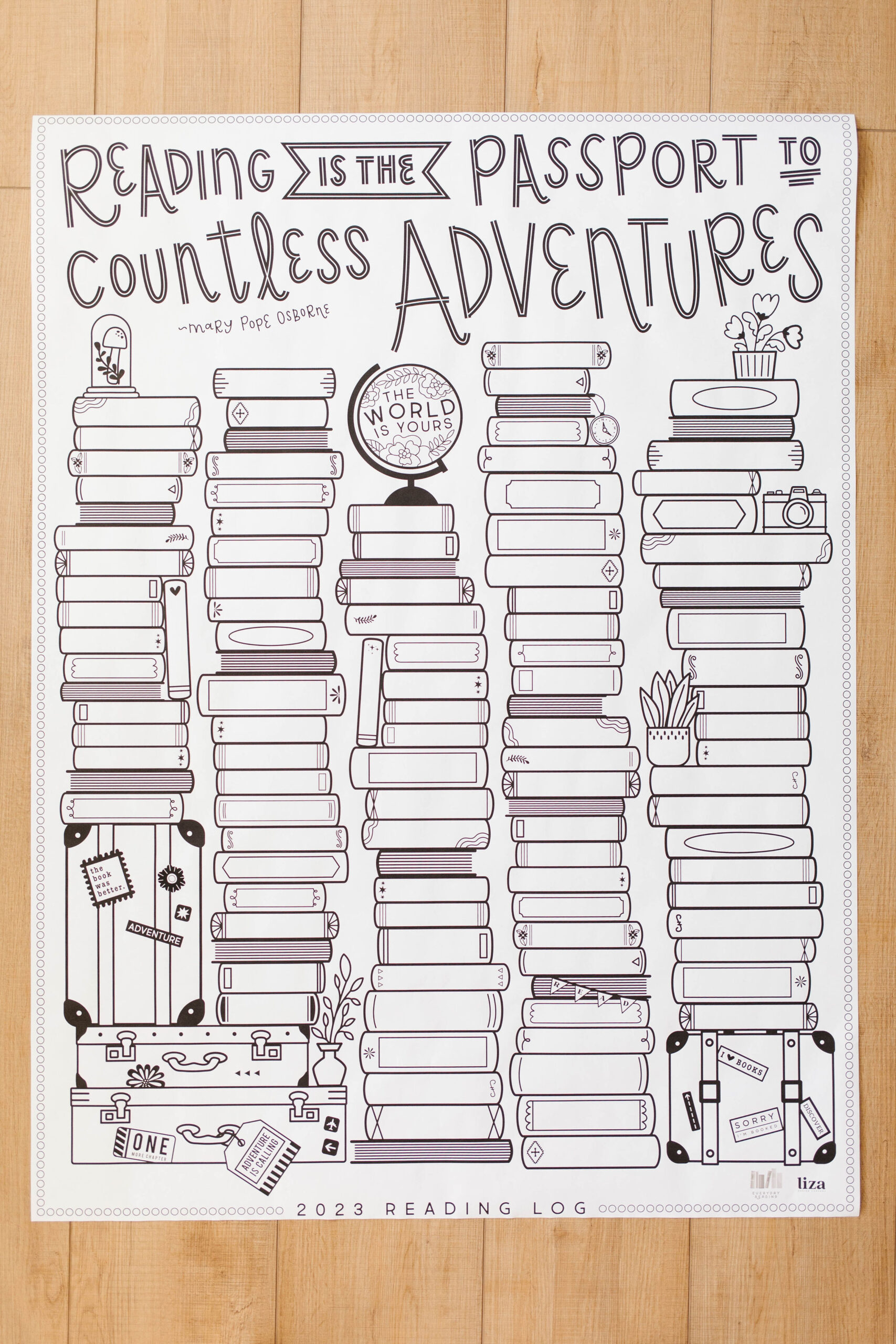 the 2023 printable reading log - everyday reading